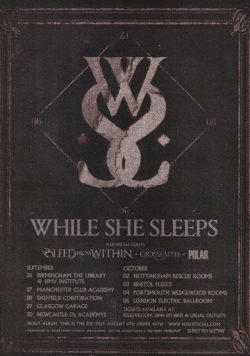 WHILE SHE SLEEPS This Is The Six 2012 UK Tour Poster