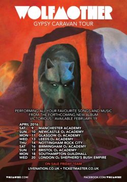 WOLFMOTHER Gypsy Caravan 2016 UK Tour Poster Print