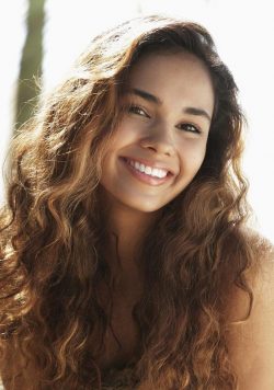 WAVY BRUNETTE Poster Print