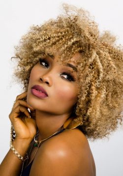 BLONDE AFRO Poster Print