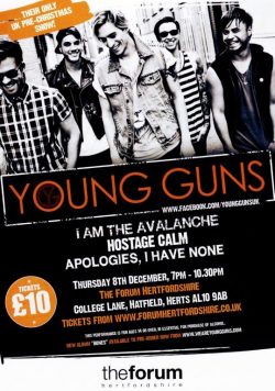 YOUNG GUNS Bones 2012 UK Tour Poster Print
