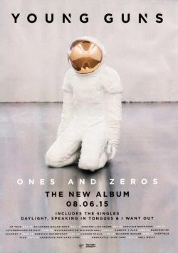 YOUNG GUNS Ones & Zeros 2015 UK Tour Poster Print