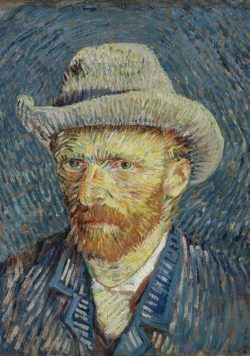 VINCENT VAN GOGH Self-Portrait with Grey Felt Hat Poster Print