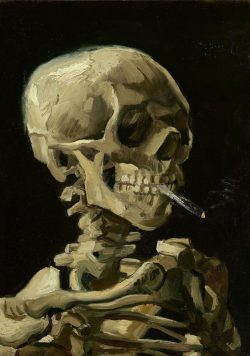 VINCENT VAN GOGH Skull of a Skeleton with Burning Cigarette Poster