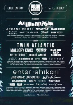 2000 TREES FESTIVAL 2018 At The Drive In Twin Atlantic Enter Shikari Poster