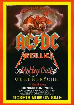 AC/DC Monsters Of Rock 1991 Poster Print
