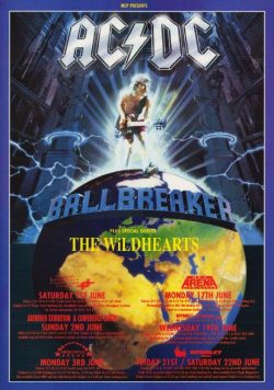 AC/DC Ballbreaker 1995 UK Tour Poster