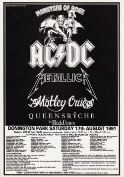 AC/DC Monsters Of Rock 1991 Poster Print