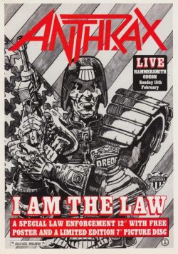 ANTHRAX I Am The Law Poster Print