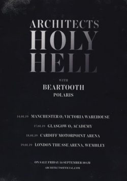 ARCHITECTS Holy Hell 2018 2019 Tour Poster Print