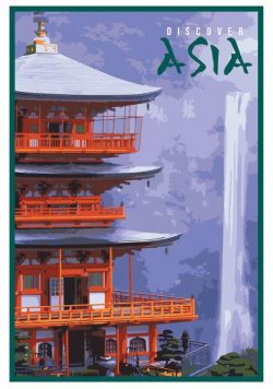 ASIA Vintage Travel Poster Print