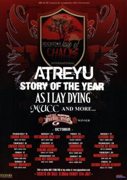 ATREYU Taste Of Chaos 2008 UK Tour Poster Print