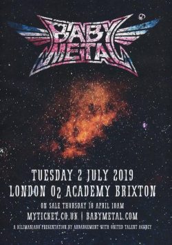 BABYMETAL Metal Galaxy UK 2019 Tour Poster Print
