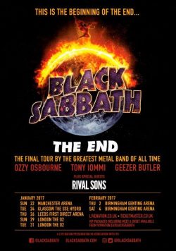 BLACK SABBATH The End 2017 UK Tour Poster