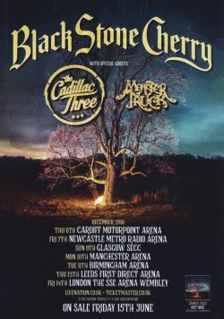 BLACK STONE CHERRY The Cadillac Three 2018 Tour Arena Poster