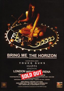 BRING ME THE HORIZON London Wembley Arena 2014 Poster Print