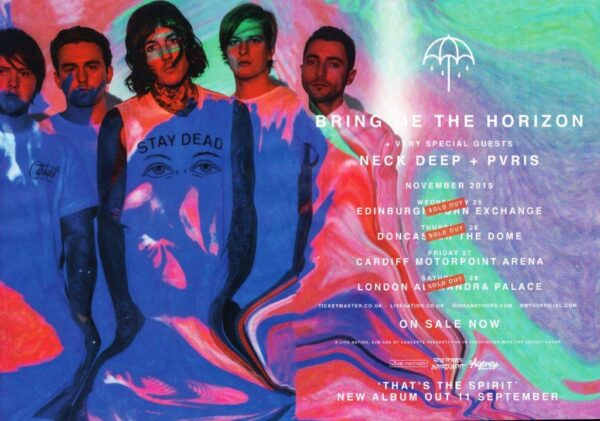 BRING ME THE HORIZON That?s The Spirit 2015 UK Tour Poster Print
