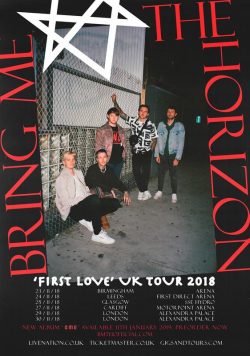 BRING ME THE HORIZON Amo 2018 UK Tour Poster