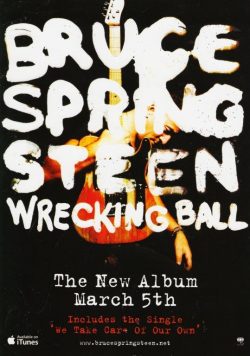 BRUCE SPRINGSTEEN Wrecking Ball Poster Print
