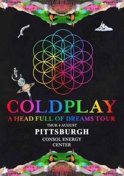 COLDPLAY Pittsburgh Consol Energy Center - August 4th 2016 Poster Print