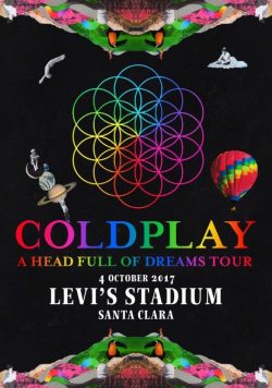 COLDPLAY Levi's Stadium Santa Clara - 4 October 2017 Poster