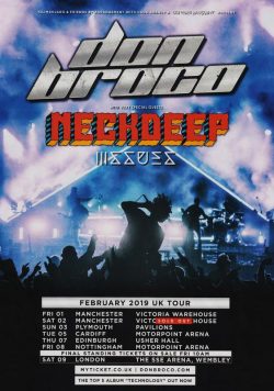 DON BROCO Technology 2019 Tour Poster
