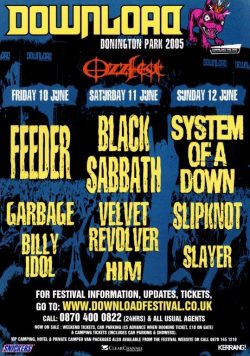 DOWNLOAD FESTIVAL 2005 Black Sabbath Poster Print
