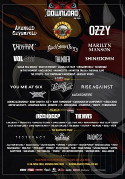 DOWNLOAD FESTIVAL 2018 Ozzy Osbourne Guns N Roses Avenged Sevenfold Poster Print
