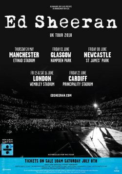 ED SHEERAN ÷ 2018 UK Tour Poster Print
