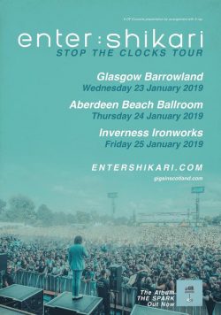 ENTER SHIKARI Stop The Clocks UK 2019 Tour Poster Print