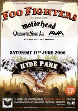 FOO FIGHTERS London Hyde Park 2006 Poster