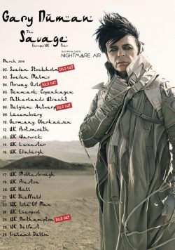 GARY NUMAN Savage 2018 Tour Poster Print