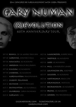 GARY NUMAN Revolution 2019 UK Tour Poster Print