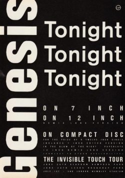 GENESIS Tonight Tonight Poster Print