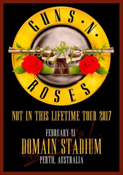 GUNS N ROSES Domain Stadium - Feb 21 2017 Poster Print
