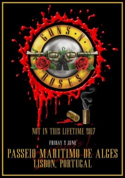 GUNS N ROSES Passeio Marítimo de Algés Lisbon June 2 2017 Poster Print