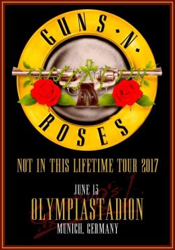 GUNS N ROSES Olympiastadion Munich - June 13 2017 Poster Print