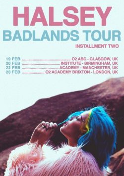 HALSEY Badlands 2016 UK Tour Poster Print
