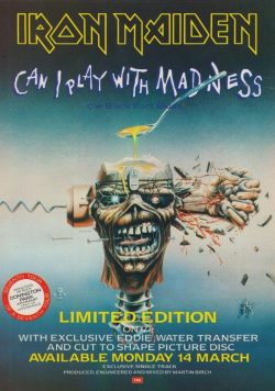 IRON MAIDEN Can I Play With Madness Poster
