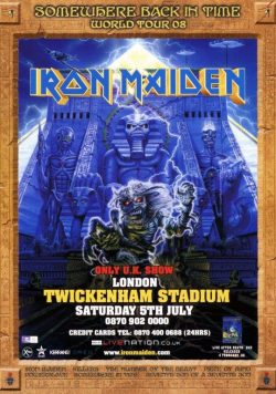 IRON MAIDEN London Twickenham Stadium 2008 Poster