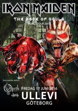 IRON MAIDEN Ullevi Gothenburg - 17 June 2016 Poster