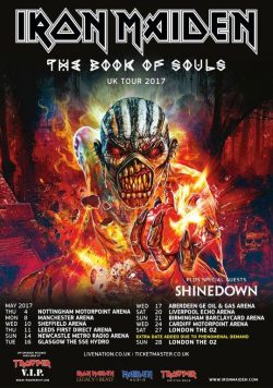 IRON MAIDEN The Book Of Souls 2017 UK Tour Poster Print