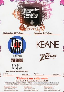 KNOWSLEY HALL MUSIC FESTIVAL 2007 The Who Keane Poster Print