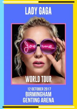 LADY GAGA Joanne 2017 World Tour: Birmingham Genting Arena Poster Print