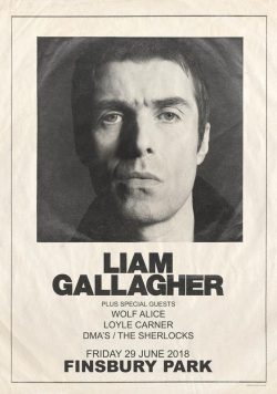 LIAM GALLAGHER As You Were 2018 UK Tour: LONDON Finsbury Park Poster Print