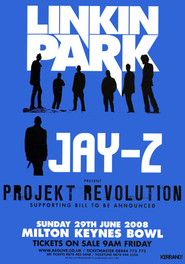 LINKIN PARK - JAY Z Projekt Revolution Milton Keynes 2008 Poster Print