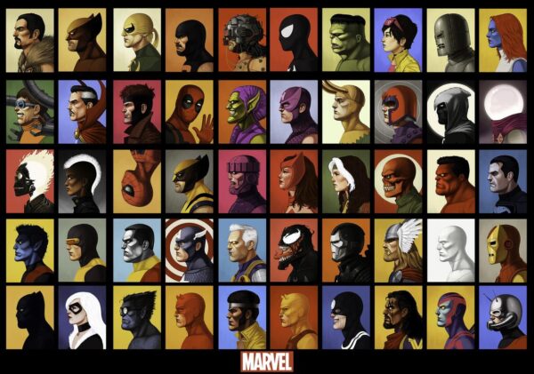 MARVEL COMICS Characters Poster Print