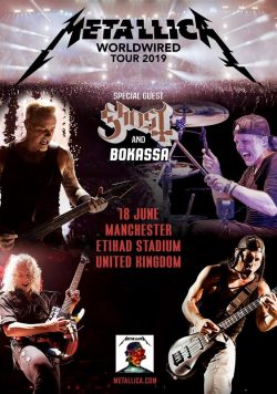 METALLICA WorldWired 2019 European/UK Tour MANCHESTER Etihad Stadium Poster