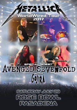 METALLICA WorldWired Tour: Rose Bowl Pasadena July 2017 Poster Print