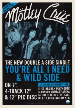 MOTLEY CRUE Girls 1988 UK Tour Poster Print